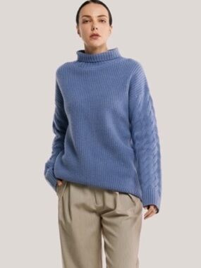 Gentle Herd Cashmere Turtleneck Sweater New Medium Wool